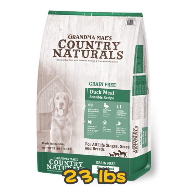 [COUNTRY NATURALS] 犬用 無穀物鴨肉配方全犬乾糧 GRAIN FREE Duck Meal Sensible Recipe 23bs