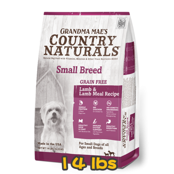 [COUNTRY NATURALS] 犬用 無穀物羊肉防敏配方室內中小型犬乾糧 GRAIN FREE Small Breed Lamb & Lamb Meal Recipe 14lbs