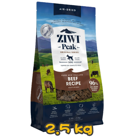 [ZIWI Peak 巔峰] 犬用 NEW ZEALAND BEEF RECIPE 紐西蘭牛肉配方風乾全犬狗糧 2.5kg
