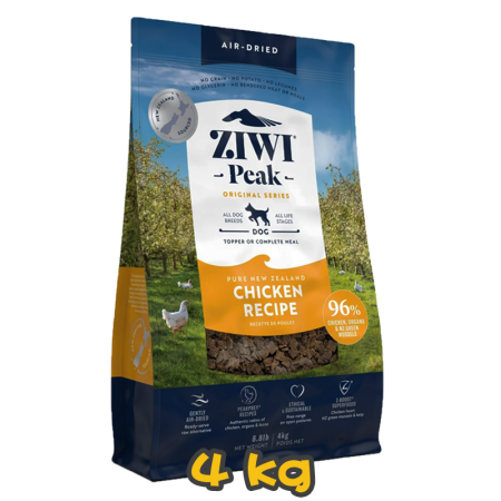 [ZIWI Peak 巔峰] 犬用 NEW ZEALAND FREE RANGE CHICKEN RECIPE 紐西蘭放養雞配方風乾全犬狗糧 4kg