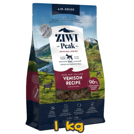 [ZIWI Peak 巔峰] 犬用 NEW ZEALAND VENISON RECIPE 紐西蘭鹿肉配方風乾全犬狗糧 1kg
