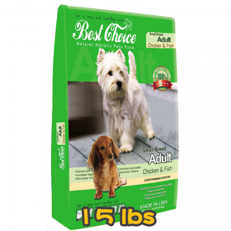 [Best Choice] 犬用 Small Breed Adult Chicken & Fish 小型成犬配方狗乾糧 15lbs (雞肉及魚味)