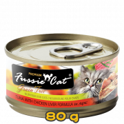 [Fussie Cat 高竇貓] 貓用 黑鑽吞拿魚及雞肝全貓罐頭 PREMIUM grain free TUNA WITH CHICKEN LIVER FORMULA 80g