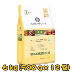 [Natural Core] 狗用 ECO4 鴨肉健美有機全犬狗糧 FORMULATED FOR OVERWEIGHT DOG s/d DUCK 6kg (500g x12包) (Duck Flavor (鴨肉味)