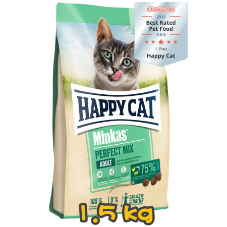 [HAPPY CAT] 貓用 全貓混合蛋白配方全貓乾糧 Minkas Perfect Mix 1.5kg