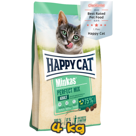 [HAPPY CAT] 貓用 全貓混合蛋白配方全貓乾糧 Minkas Perfect Mix 4kg