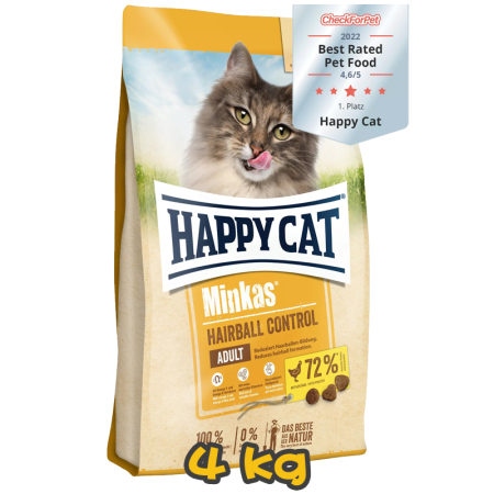[HAPPY CAT] 貓用 全貓毛球控制配方全貓乾糧 Minkas Hairball Control 4kg