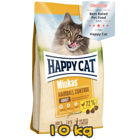 [HAPPY CAT] 貓用 全貓毛球控制配方全貓乾糧 Minkas Hairball Control 10kg