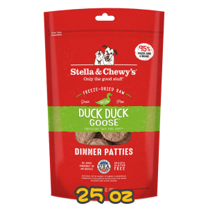 [Stella&Chewy's] 犬用 凍乾生肉主糧 鴨朋鵝友(鴨肉及鵝肉配方) 全犬乾糧 Freeze Dried Raw Duck Duck Goose Dinner Patties 25oz