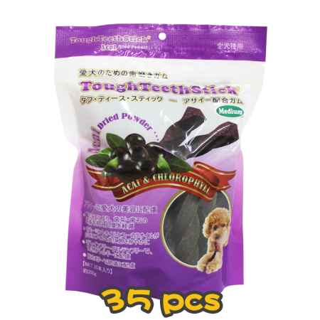 [每週特價] [Tough Teeth Stick] 巴西莓潔齒美目健體扭條狗小食 Brazilian berry Teeth Sticks For dog-35支