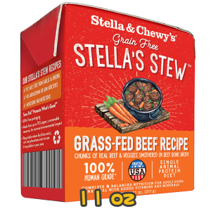 [Stella&Chewy's] 犬用 慢煮單一材料系列 慢煮草飼牛肉 全犬濕糧 STELLA’S STEW GAGE-FREE BEEF RECIPE 11oz