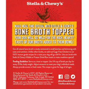 [Stella&Chewy's] 犬用 佐餐肉湯系列 放養雞配方 全犬濕糧 BROTH TOPPER CAGE-FREE CHICKEN 11oz