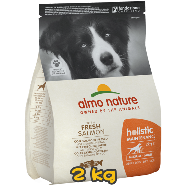 [almo nature] 犬用 Holistic Maintenance M/L中大型犬 成犬配方優質狗乾糧新鮮三文魚 中大型犬乾糧 Fresh Salmon & Rice Flavour 2kg