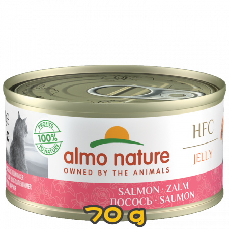 [almo nature] 貓用 HFC Jelly 天然貓罐頭三文魚 全貓濕糧 Salmon Flavour 70g