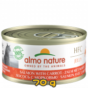 [almo nature] 貓用 HFC Jelly 天然貓罐頭紅蘿蔔三文魚 全貓濕糧 Salmon With Carrot Flavour 70g