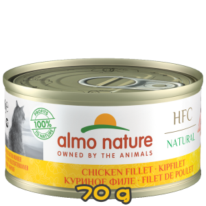 [almo nature] 貓用 HFC Natural 天然貓罐頭雞柳 全貓濕糧 Chicken Fillet Flavour 70g