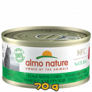 [almo nature] 貓用 HFC Natural 天然貓罐頭玉米吞拿魚 全貓濕糧 Tuna with Corn Flavour 70g