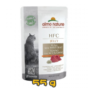 [almo nature] 貓用 HFC Jelly 鮮肉上湯啫喱貓濕包吞拿魚白飯魚 全貓濕糧 Tuna with Whitebait Flavour 55g