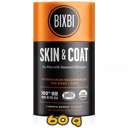 [BIXBI] 犬貓用 (Skin＆Coat)皮膚補給貓犬營養補充粉 SKIN & COAT SUPPORT POWDERED MUSHROOM SUPPLEMENT-60g