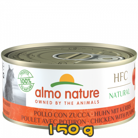 [almo nature] 貓用 HFC Natural 天然貓罐頭雞肉南瓜 全貓濕糧 Chicken with Pumpkin Flavour 150g