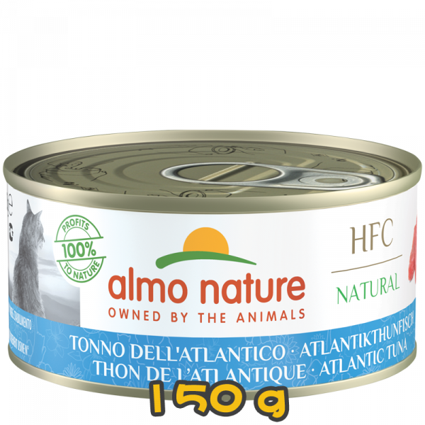 [almo nature] 貓用 HFC Natural 天然貓罐頭大西洋吞拿魚 全貓濕糧 Atlantic Ocean Tuna Flavour 150g