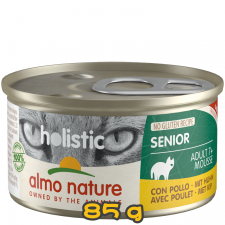 [almo nature] 貓用 Holistic 護理系列老年貓主食罐頭雞肉 老貓濕糧 Chicken Flavour 85g