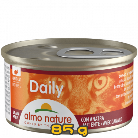 [將會停產] [almo nature] 貓用 Daily 主食慕絲罐頭鴨肉 全貓濕糧 Duck Flavour 85g