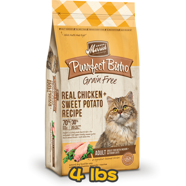 [Merrick] 貓用 無穀物天然貓糧系列 雞肉配方 成貓乾糧 Purrfect Bistro Grain Free REAL CHICKEN RECIPE 4lb