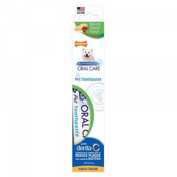 [Nylabone] 犬用 花生味口腔護理天然牙膏Advanced Oral Care Peanut Flavor Natural Toothpaste-2.5oz/70g