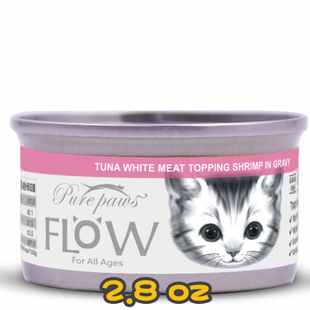 [PurePaws] 貓用 高湯海鮮系列吞拿魚+蝦 全貓濕糧  TUNA WHITE MEAT TOPPING SHRIMP IN GRAVY FLOW For All Ages 2.8oz