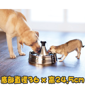 [PetSafe Drinkwell] 犬貓用 (不銹鋼) 360噴泉飲水機 Stainless Steel 360 Water Drinking Fountain-3.8公升
