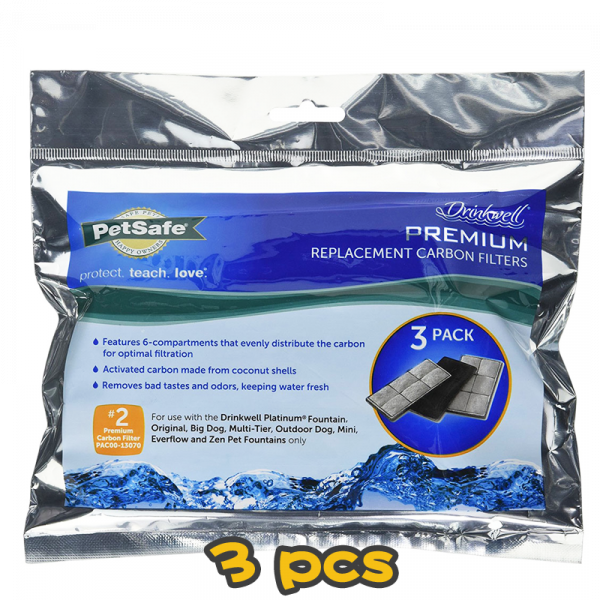 [PetSafe Drinkwell] 高級版活性炭替換過濾棉 Advanced Activated Carbon Replacement Filter-3片裝