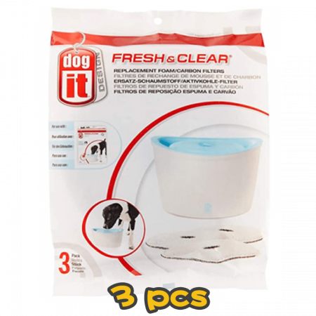 [Hagen Dog it] 過濾自動飲水器替換過濾棉 Fresh & Clear Drinking Water Fountain Replacement Filter-3片裝
