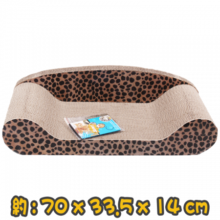 豹紋梳化型貓抓板-XL(附貓草)  Leopard print comb type cat scratcher