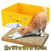 [LAM BAW] 紙盒型瓦通紙貓抓扳 Carton-shaped paper cat scratcher