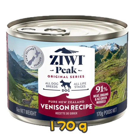 [ZIWI Peak 巔峰] 犬用 NEW ZEALAND VENISON RECIPE 紐西蘭鹿肉配方全犬罐頭 170g