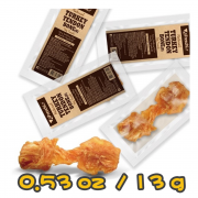 [A Freschi srl 艾富鮮] 天然火雞筋打結骨狗小食(Size S) Natural Turkey Tendon Bone Dog Snacks-0.53oz/13g