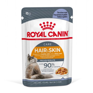 [ROYAL CANIN 法國皇家] 貓用 Hair & Skin Care Adult (Jelly) 成貓亮毛及皮膚加護主食濕糧（啫喱）85克