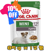 [ROYAL CANIN 法國皇家] 犬用 Mini Ageing 12+ (Gravy) 小型老犬12+營養主食濕糧（肉汁）鋁袋濕糧 85g x12包