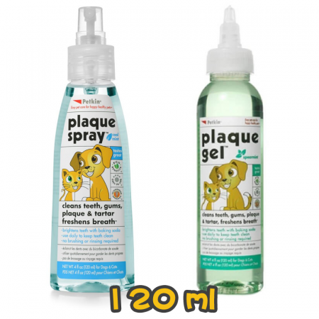 [Petkin] 犬貓用 蘆薈潔齒噴霧/啫喱 Plaque Spray/Gel-4oz/120ml