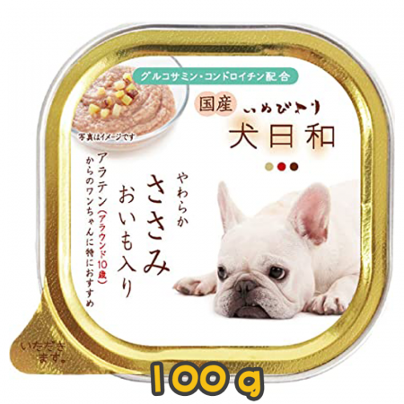 [日本Wanwan] 犬用 犬日和甜薯雞肉高齡犬狗罐頭 Chunky Chicken With Sweet Potato Senior Dog Wet Food -100g