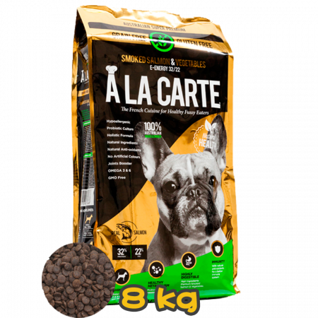 [A LA CARTE] 犬用 SMOKED SALMON & VEGETABLES 全犬無殼物無麩三文魚新鮮蔬菜配方狗乾糧 8kg (無穀物 & 無麩質)