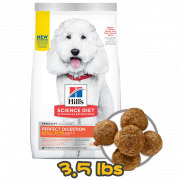 [Hill's 希爾思] 犬用 Science Diet® ADULT 7+ SMALL BITES PERFECT DIGESTION CHICKEN RECIPE 7歲或以上完美消化小型高齡犬乾糧 3.5lbs (雞肉糙米及全燕麥) 