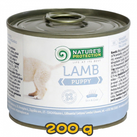[NATURE'S PROTECTION 保然] 犬用 PUPPY LAMB 1歲或以下羊肉主食罐幼犬罐頭 200g (羊肉味)