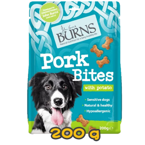 [BURNS] 犬用 抗敏配方狗餅乾小食 Pork Bites With Potato Formula -200g