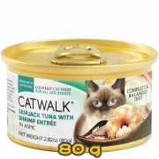 [CATWALK] 貓用鰹吞拿魚海蝦主食全貓罐頭 Skipjack Tuna With Shrimp Entrée Formula 80g