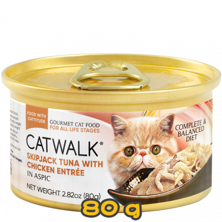 [CATWALK] 貓用鰹吞拿魚雞肉主食全貓罐頭 Skipjack Tuna With Chicken Entrée Formula 80g