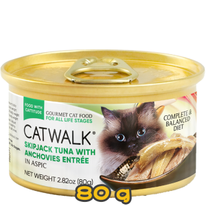 [CATWALK] 貓用鰹吞拿魚鯷魚主食全貓罐頭 Skipjack Tuna With Anchovies Entrée Formula 80g
