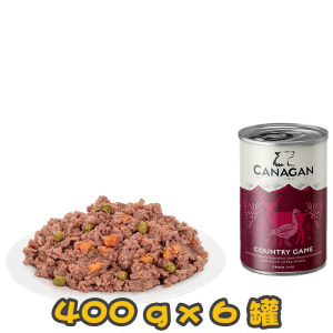 [Canagan] 犬用 天然無穀物狗罐頭 田園野味配方 全犬濕糧 Country Game 400g x6罐