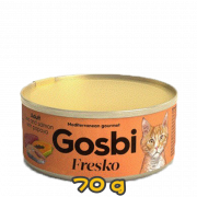 [清貨] [Gosbi] 貓用 Fresko系列 無穀物吞拿魚三文魚及木瓜配方成貓罐頭 Tuna & Salmon & Papaya Flavour 70g